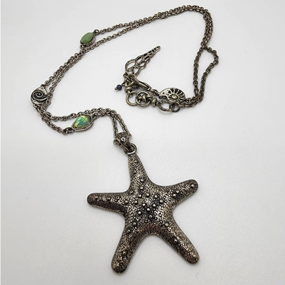 Silver Starfish Necklace - Picture 1 of 7